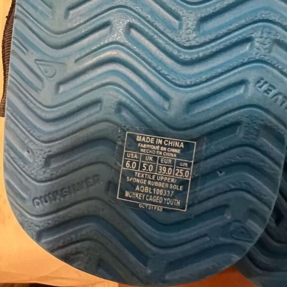 Quiksilver Youth‎ Sandals Size 6 Removable Heel Strap New Boy's Blue